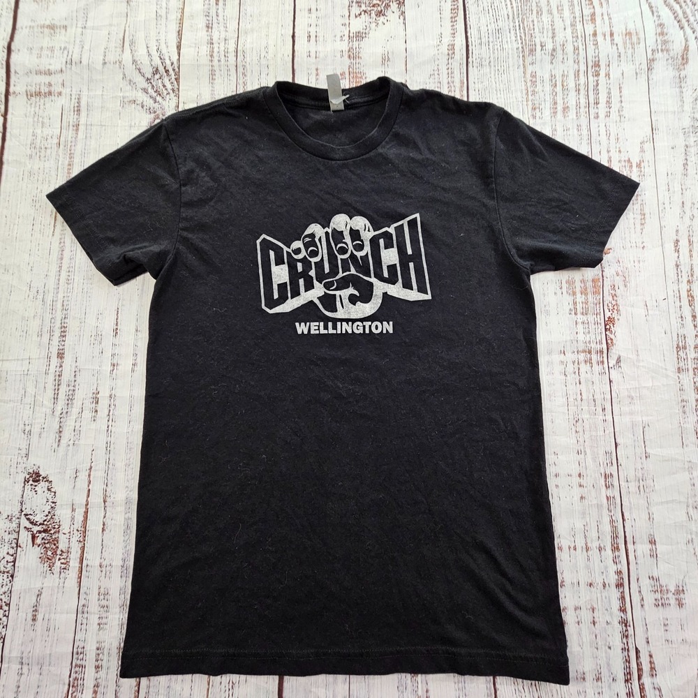 Crunch Fitness Wellington FL Black Short‎ Sleeve Cotton Blend T-Shirt Adult S